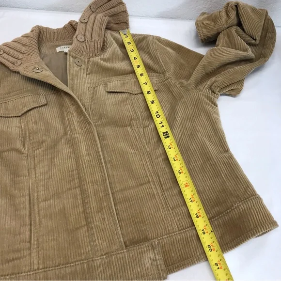 J. Crew | Tan Corduroy Bomber Jacket, Sz Medium - Picture 8 of 12